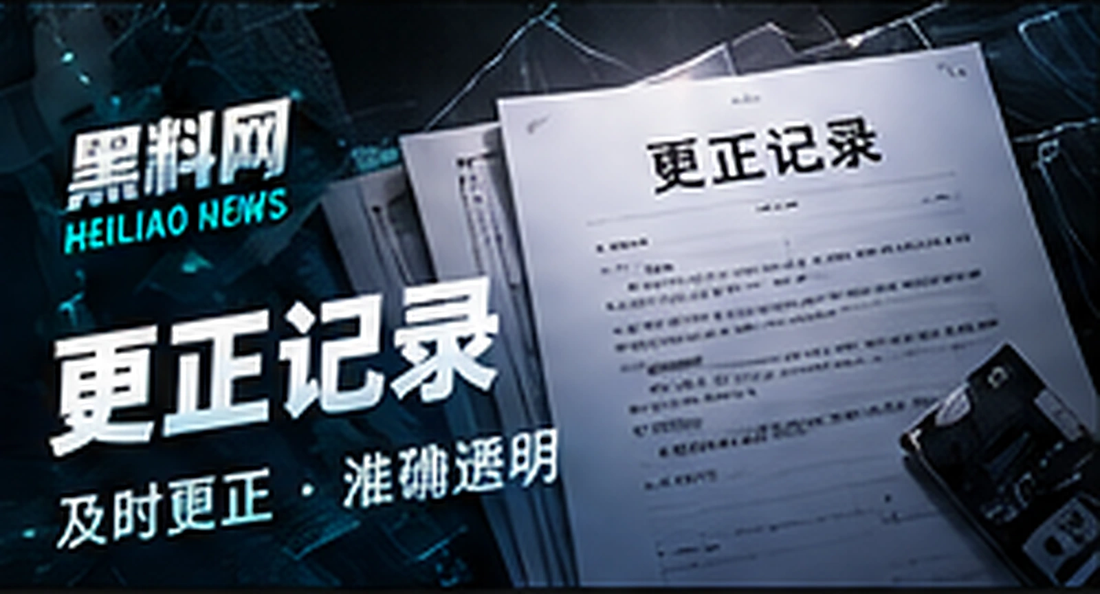 更正记录栏目概念配图